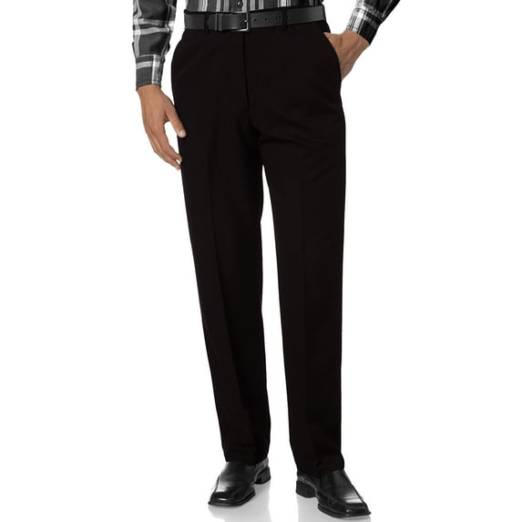 Matchstick Men's Straight Fit Wrinkle-Resistant Business Dress Pants Flat Front Prom Formal Pants