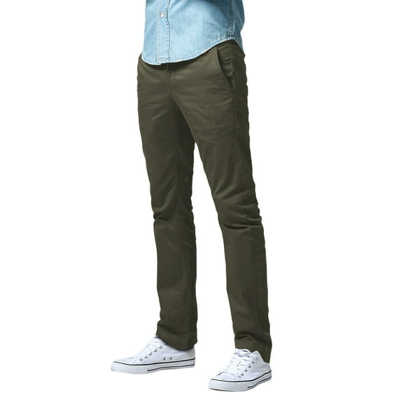 Matchstick Men's Vintage Slim Fit Straight Chino Casual Pants