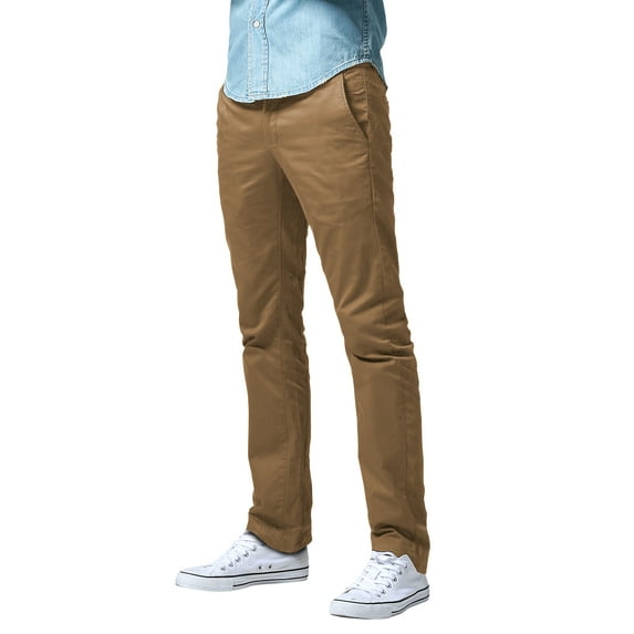Matchstick Men's Vintage Slim Fit Straight Chino Casual Pants