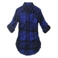 thumbnail image 1 of Matchstick Women Long Sleeve Flannel Plaid Checked Shirt (XS-XXL), 1 of 3