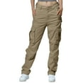 thumbnail image 1 of Matchstick Women's Loose Casual Cargo Pants with 8 Pockets, 1 of 8