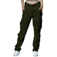 thumbnail image 1 of Matchstick Women's Loose Casual Cargo Pants with 8 Pockets, 1 of 8