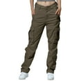 thumbnail image 1 of Matchstick Women's Loose Casual Cargo Pants with 8 Pockets, 1 of 5