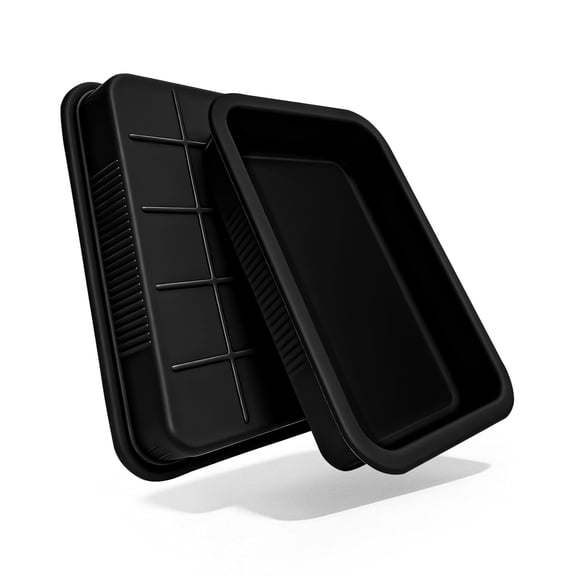 Matchwaves Drip Pan for Weber, Silicone Grease Tray Liners for Weber Grills, Reusable Universal Replacement Liners for Weber Series, 8.8" X 6.3" - 2 Pack Black