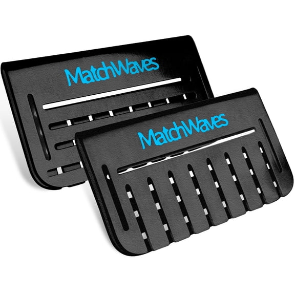 Matchwaves Grease Gate Blocker for Blackstone Griddle, Mesh Screen for Blocking Food from Falling into Rear Grease Catcher, Classic Movable Two-Sided Guard, Black, 2 Pack
