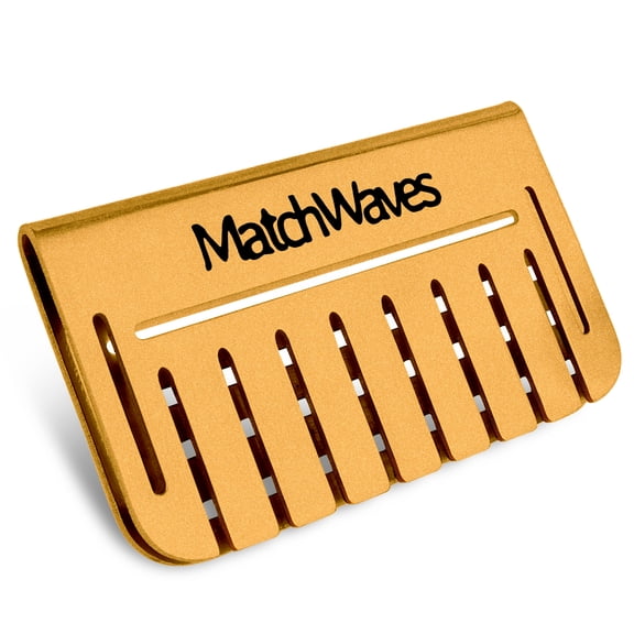 Matchwaves Grease Gate Blocker for Blackstone Griddle, Mesh Screen for Blocking Food from Falling into Rear Grease Catcher, Classic Movable Two-Sided Guard, Golden, 1 Pack