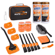 MateAuto Interior Car Cleaning Kit,19PCS Car Cleaning Wipes Interior for Leather Seat,Dashboard Cleaner,Detailing Brush Set,Windshield Cleaning Tool,Air vent,Car Cleaning Gel