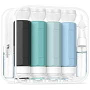 MateeyLife 17PCS Travel Bottles for Toiletries, TSA Approved Travel Size Containers, Leak Proof Travel Containers for Toiletries, Silicone Travel Kit for Shampoo, Conditioner, Lotion & Creams Gray