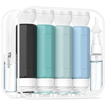 MateeyLife 17PCS Travel Bottles for Toiletries, TSA Approved Travel Size Containers, Leak Proof Travel Containers for Toiletries, Silicone Travel Kit for Shampoo, Conditioner, Lotion & Creams Gray