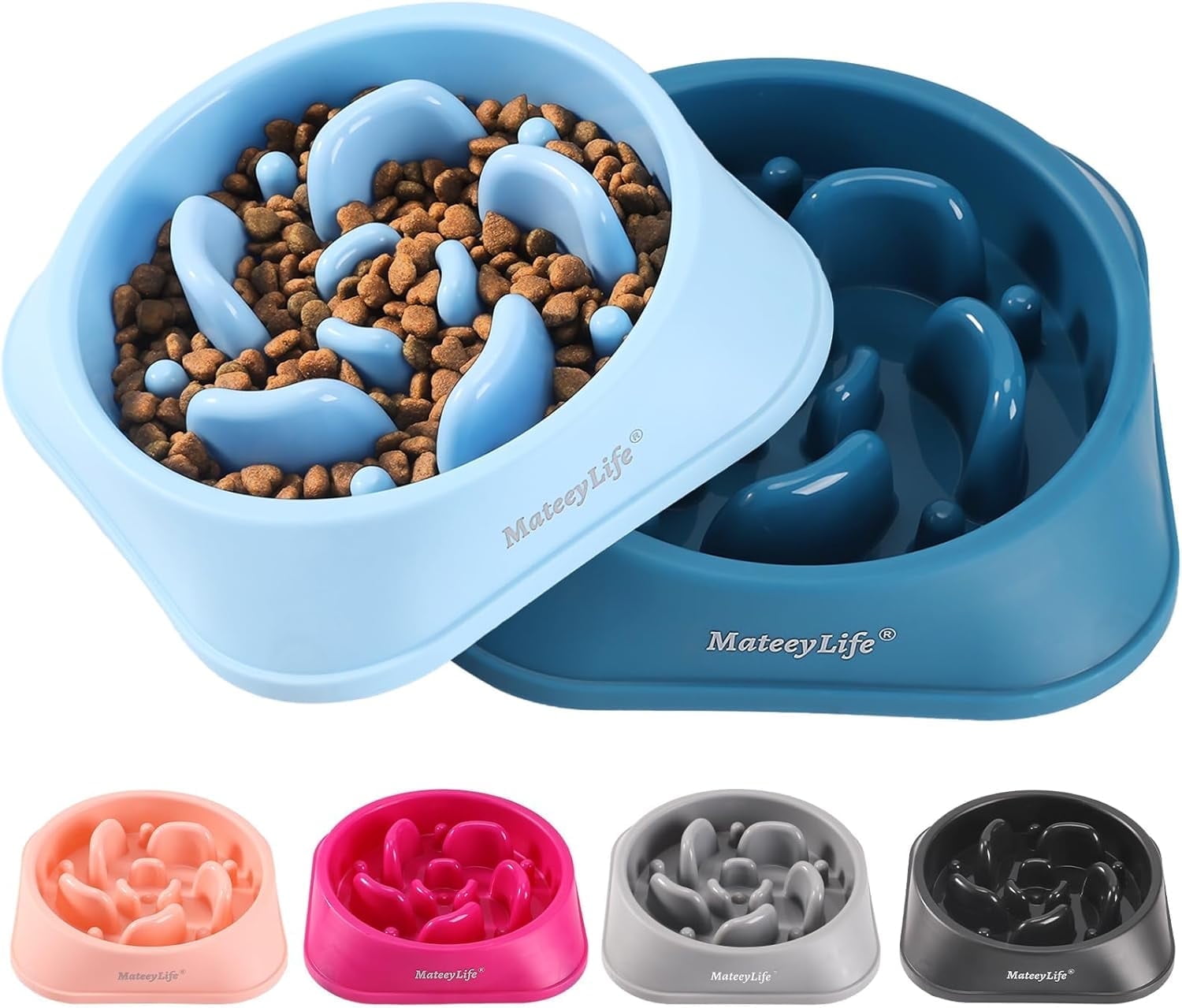 Dry Wet Food Slow Feeder Slow Feeder Dog Bowl - Anti-Choking Sunflower  Pattern Dish For Large, Medium & Small Dogs (Holds 3 Cups) Dishwasher Safe Dog  Bowl