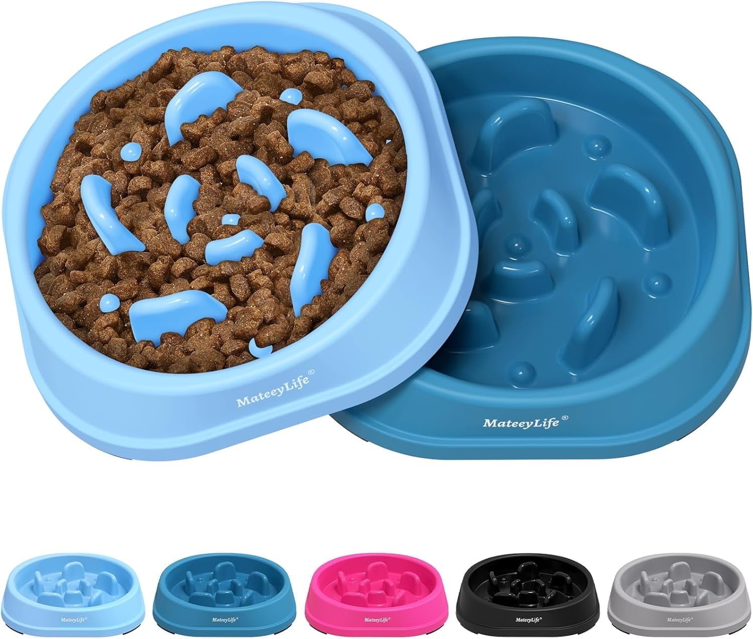 MateeyLife Small Slow Feeder Cat Bowls 2PCS, Anti-Choking Puzzle Cat ...