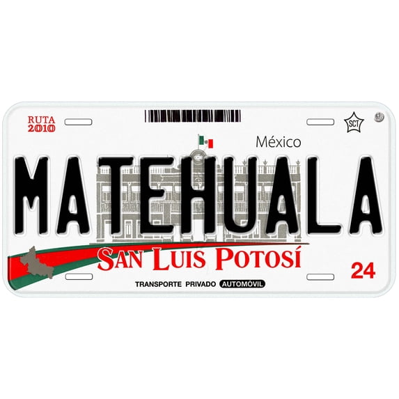 Matehuala San Luis Potosi Mexico Novelty Car License Plate
