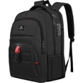 thumbnail image 1 of Matein 17in Business Laptop Backpack for Men, Waterproof Backpack with Lock for Work Travel School, Black, 1 of 10