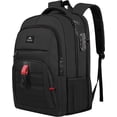thumbnail image 1 of Matein 17in Business Laptop Backpack for Men, Waterproof Backpack with Lock for Work Travel School, Black, 1 of 10