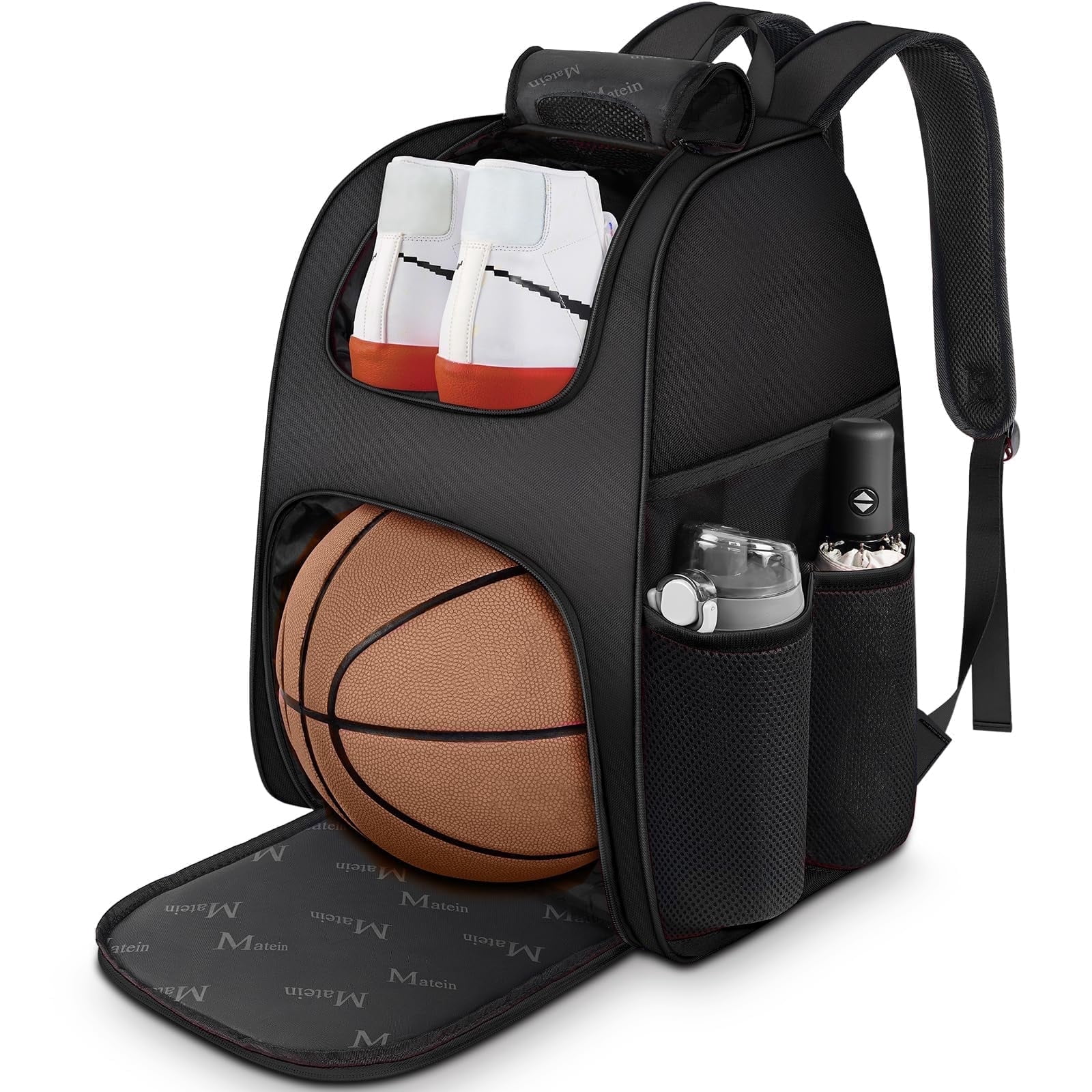 Matein Basketball Backpack Large Sports Bag with Ball Holder and Shoe ...