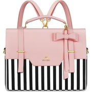 Matein 15.6inch Laptop Backpacks for Women, 3 in 1 Laptop Tote Bag with Bow for School and Work, Pink