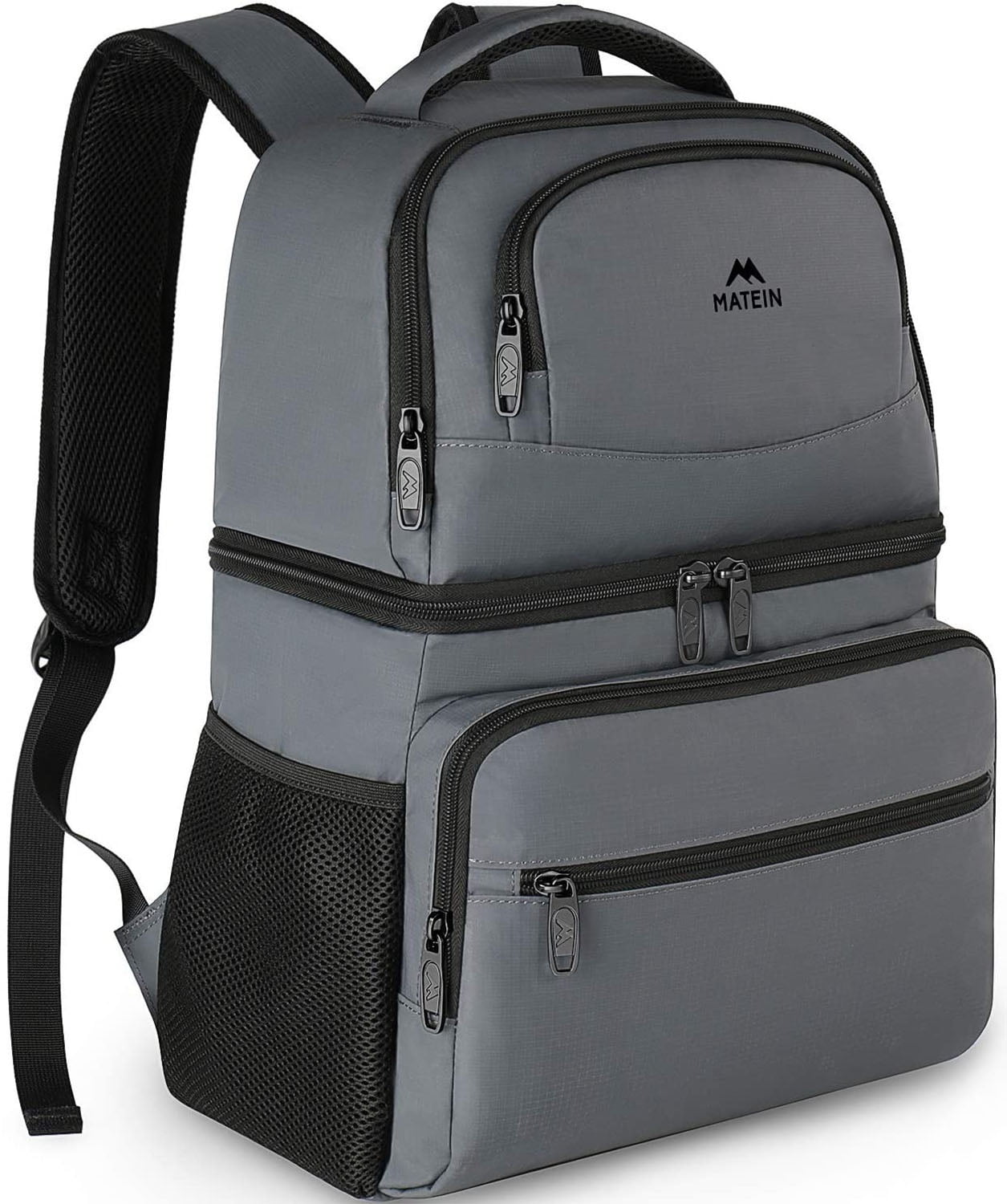 Matein Cooler Backpack, 17.3 inch Insulated Backpack Leakproof Lightweight Bag for Men Women, Gray