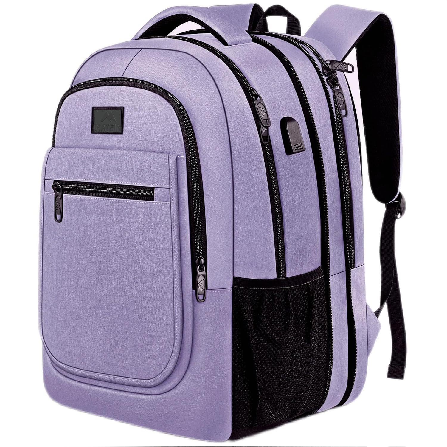 Matein Expandable Travel Laptop Backpack with USB Charging 
