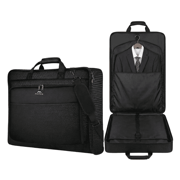 Matein Large Carry on Garment Bags for Travel, Water Resistant Hanging Suit Bag for Men Women