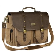 Matein Messenger Bag, 15.6in Vintage Laptop Bag with RFID Blocking Pocket for Men, Brown