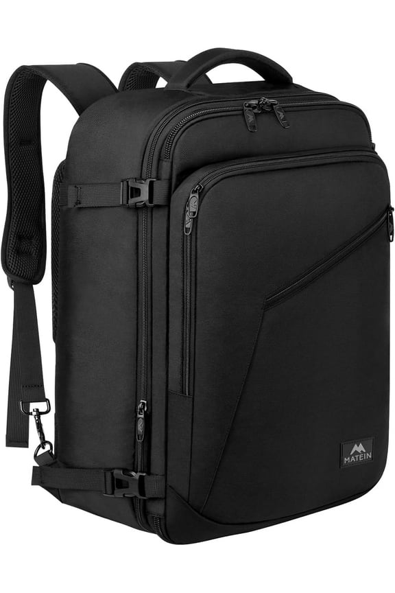 Travel Backpack, 40L Carry-on Backpack Air Approved Weekender Bag for Men and Women, Black