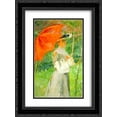 thumbnail image 1 of Matej Sternen 2x Matted 20x24 Black Ornate Framed Art Print 'The Red Parasol', 1 of 2