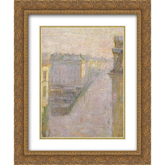 Matej Sternen 2x Matted 20x24 Gold Ornate Framed Art Print 'A Street in Munich'