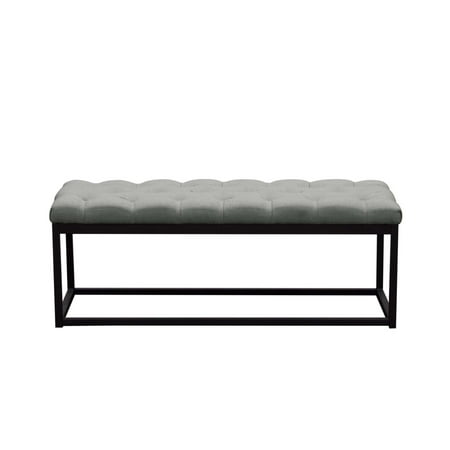Diamond Sofa Mateo Tufted Living Room Bench in Gray