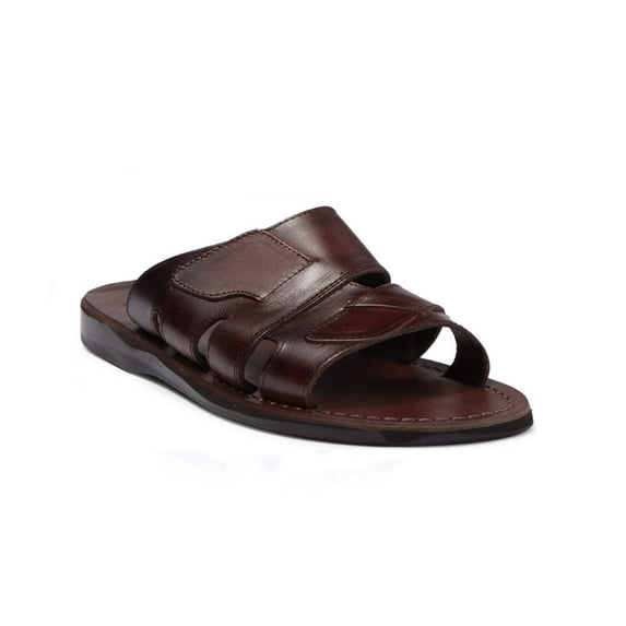 Mateo - Leather Open Toe Slide Sandal - Mens Sandals
