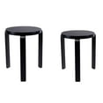 thumbnail image 1 of Mateo Round Backless Stacking Stools - Set of 2 - Black, 1 of 5