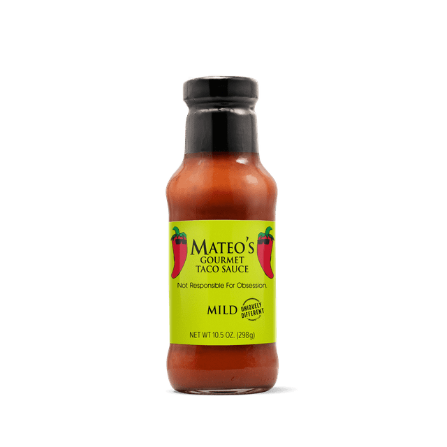 Mateo's Gourmet All Natural Mild Taco Sauce, 10.5 Ounce Bottle