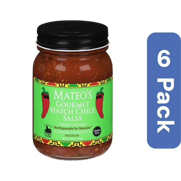 Mateo's Gourmet Hatch Chile Salsa 16 oz (Pack Of 6)