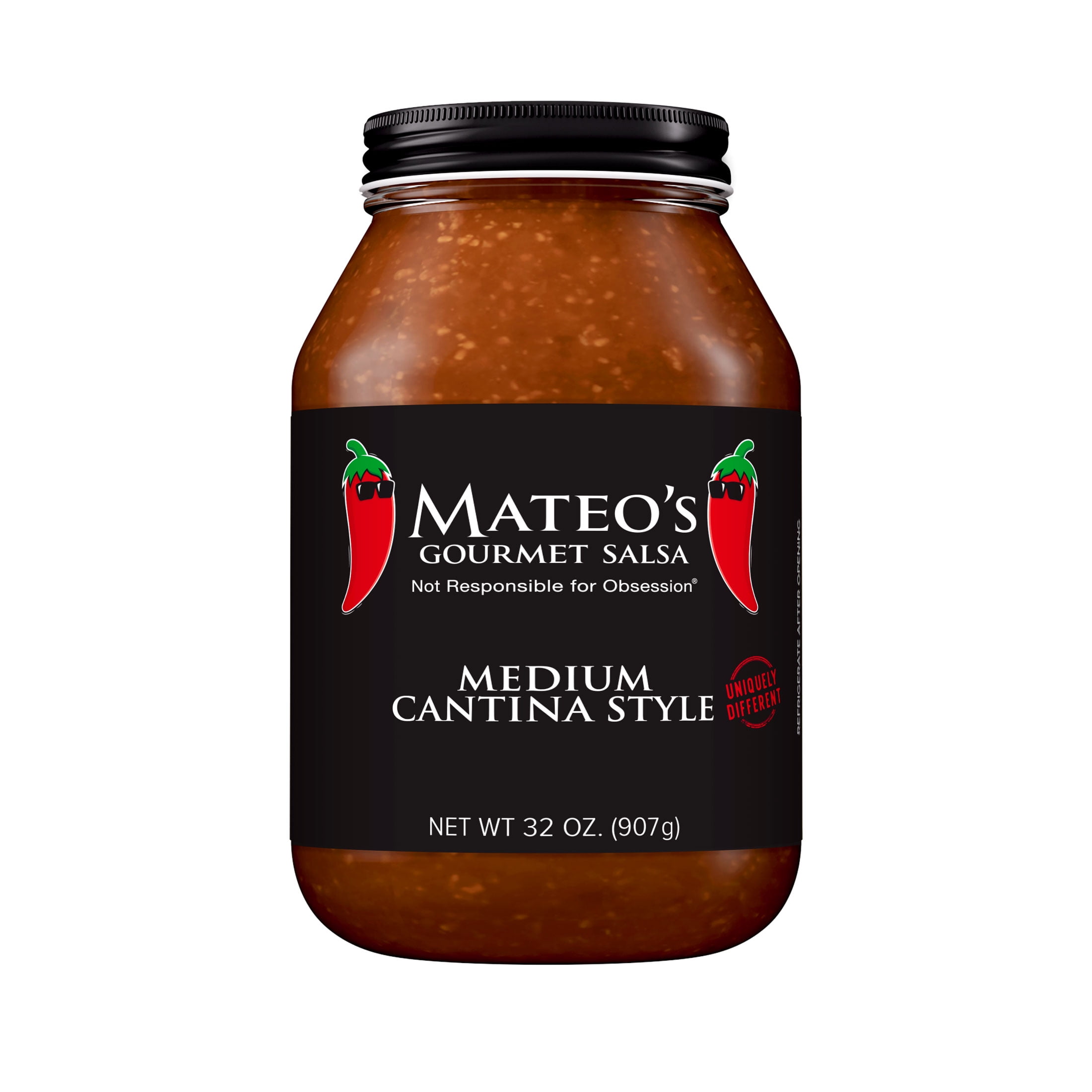 Mateo's Gourmet Medium Cantina Salsa, 16 oz Glass Jar