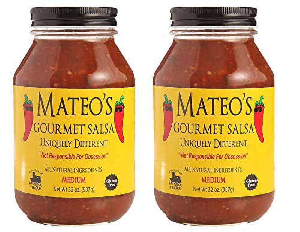 Mateo's Gourmet Salsa Medium Spice 2 Jars 32oz/907gZS1