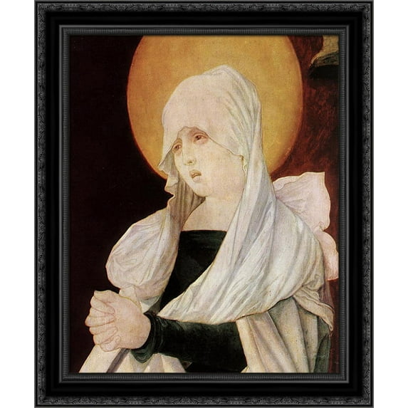 Mater Dolorosa (detail) 20x23 Black Ornate Wood Framed Canvas Art by Baldung, Hans
