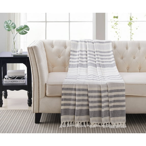 Matera Chenille Stripe Throw
