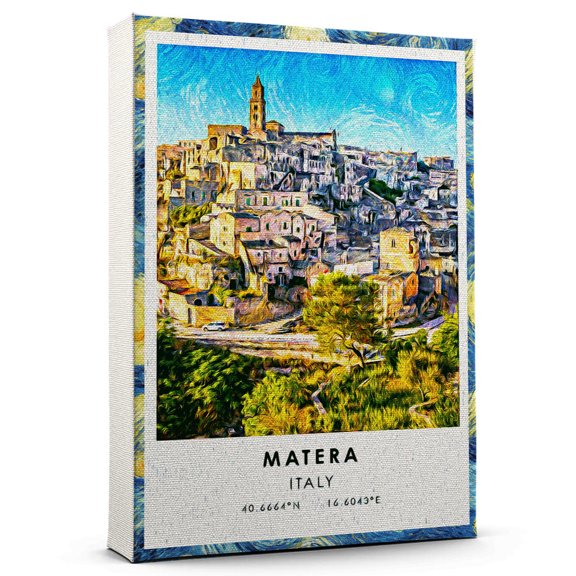 Matera Travel Canvas, Italy Travel Art Canvas, Matera Travel City Canvas, Travel Artwork Canvas