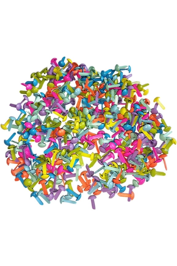 Material 100pcs Metallic Bra Brass MiniMetal Brad Metal Paper Mini Brads Metal Brads Pastel Brads Soft Crafts