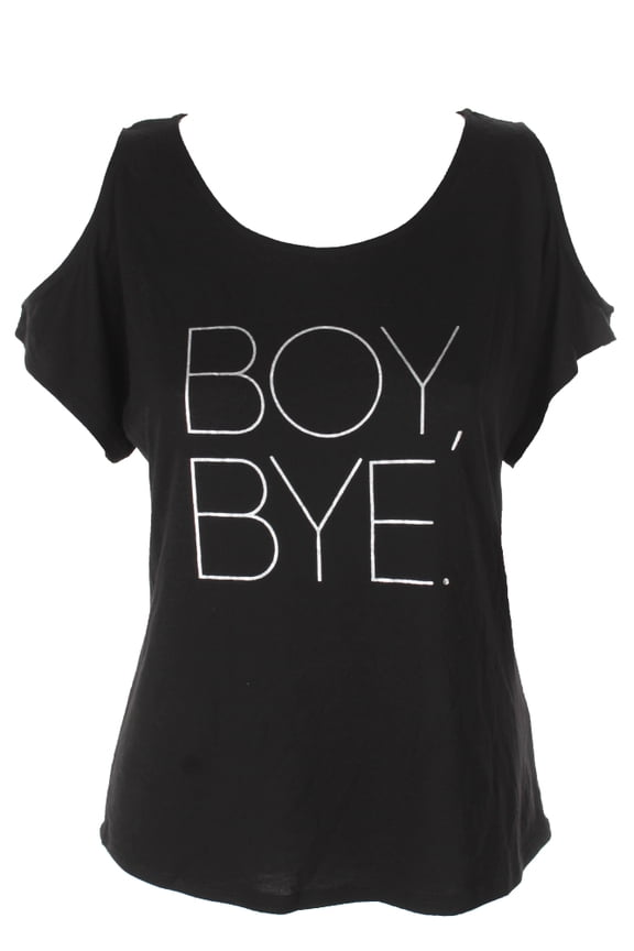 Active Juniors Cold Shoulder T-Shirt Black Noir S