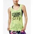 thumbnail image 1 of Material Girl Active Juniors Cutout Back Graphic Tank Top Limearita L, 1 of 1