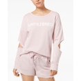 thumbnail image 1 of Material Girl Active Juniors Cutout Graphic Sweatshirt Print Pink XS, 1 of 1