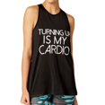 thumbnail image 1 of Material Girl Active Juniors Graphic Tank Top Noir XL, 1 of 1