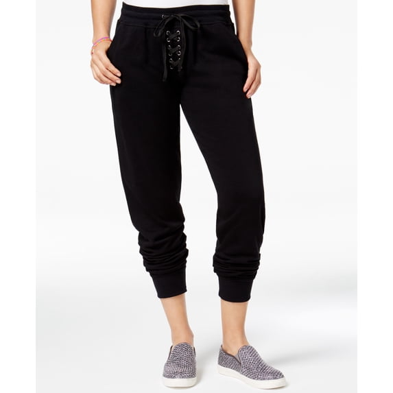 Material Girl Active Juniors Lace Up Sweatpants Noir XL