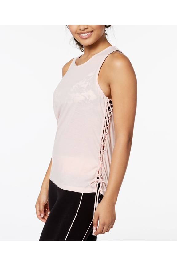 Active Juniors Lace Up Tank Top Pure Pink S