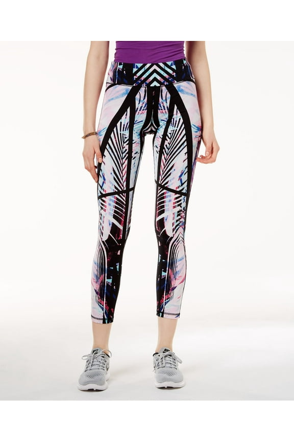 Active Juniors Palm Printed Yoga Leggings Pink Palm XL