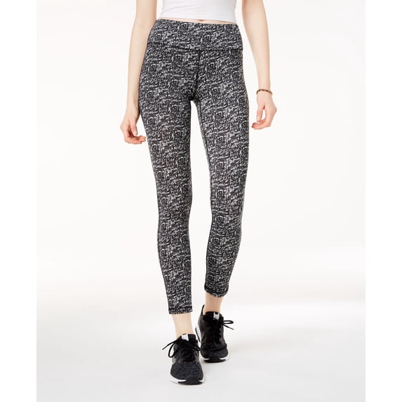 Material Girl Active Juniors Printed Yoga Leggings Distressed Black 2XS