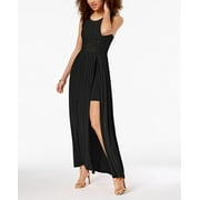 MATERIAL GIRL Juniors Crochet Bodice Maxi Dress Black S