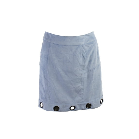 Material Girl Juniors Dream Blue Grommet Faux-Suede Mini Skirt XXS