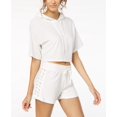thumbnail image 1 of Material Girl Juniors' Hooded Crop Top Bright White L, 1 of 1