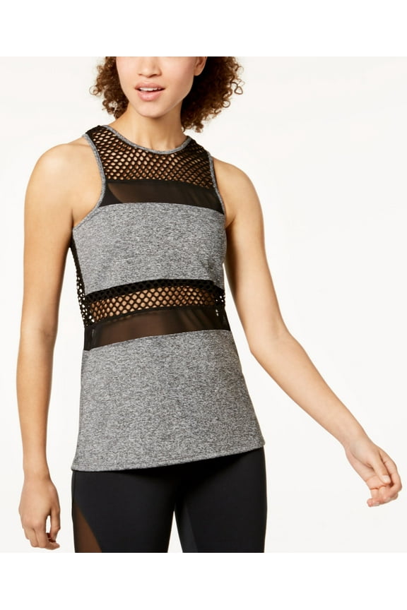 Juniors Mesh Tank Top Heather Grey 2XL